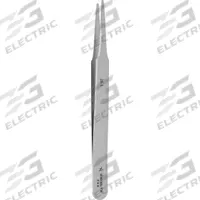 EXCELTA Tweezers: Stainless Steel, Round, Straight Tip, 0.008 in Tip Thick (MPN 2A-S). Key specifications — attr1002355: Stainless Steel; attr1002345: EXCELTA; attr1002348: Stainless Steel; attr1002358: Smooth; attr1002361: 2A-S; attr1024781: Standard.