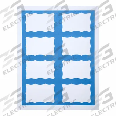 ID Badge: No Legend, Paper, Blue, 2 3/8 in Card Ht, 3 3/8 in Card Wd - Adhesive ID Badges