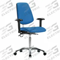 ESD Task Chair: Vinyl, Arms Included, Ht Range 21 1/2 in to 29 in, 18 1/2 in Seat Wd, 17 in Seat Dp (MPN BR-ESD-VMBCH-MB-CR-T1-A1-NF-EC-ESDBLU). Key specifications — Foot Support: No; Back Tilt Backward: 13.5°; Back Tilt Forward: 10.5°; Base Material: Aluminum; Brand: APPROVED VENDOR; Product Type: ESD Task Chair; ESD-Safe: ESD-Safe; Seat Tilt Backward: 3°.