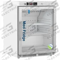 AMERICAN BIOTECH SUPPLY Pharmacy Refrigerator: 4.6 cu ft, Undercounter, 1°C to 10°C, Swing Glass (MPN PH-ABT-NSF-UCBI-0404G-ADA). Key specifications — Door Opening Style: Right; Color: White; Alarm Type: Temperature; Manufacturer Part Number: PH-ABT-NSF-UCBI-0404G-ADA; Brand: AMERICAN BIOTECH SUPPLY; Product Type: Pharmacy Refrigerator; Door Type: Swing Glass; Refrigerant Type: R-600a.