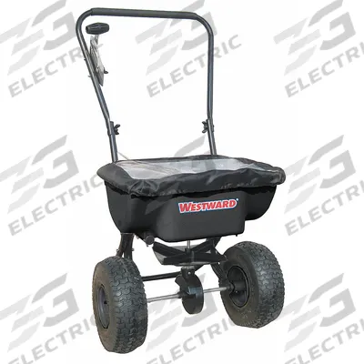 WESTWARD Manual Walk-Behind Spreader: Landscape, Lawn and Agriculture, 30 lb Capacity - Salt & Ice Melt Spreaders