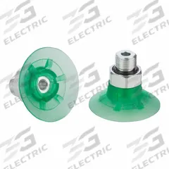 SCHMALZ Vacuum Pad Assembly: G1/8 in, 33.6 mm Pad Dia, Elastodur ED, Green, 18 mm Pad Ht, 65 A, SPF (MPN 10.01.01.13244). Key specifications — attr1019194: 10.01.01.13244; attr1019196: SCHMALZ; attr1019197: 65 A.