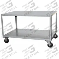 JAMCO Work Table: Fixed Ht, Stainless Steel, 36 in x 25 in, 1,200 lb Overall Load Capacity (MPN YB236U500). Key specifications — Sub-brand: Jamco; Unit Type: Not Expandable or Modular; For Environment: Food Service; Assembly: Fully Assembled; Wheel Material: Urethane; Frame Material Finish: Powder Coated; Mobility: Casters; Height Adjustability: Fixed Height.