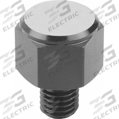 KIPP Positioning Foot w/Flat Face: External Threads, Flat, Steel, M10 Thread Size - Positioning Feet with Flat Face