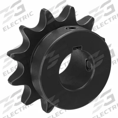 TSUBAKI Single Strand Sprocket: 40, For 1/2 in Chain Pitch, 3/4 in Bore Dia, 12 Teeth - Size 40 Fixed-Bore Roller Chain Sprockets