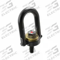 JERGENS Hoist Ring: Pivot/Swivel, w/Indicator, Black Oxide-Coated Steel, 1/2"-13, Max. 2,500 lb (MPN 23411LC). Key specifications — attr994472: JERGENS; attr994492: 1/2"-13; attr998493: Pulling.