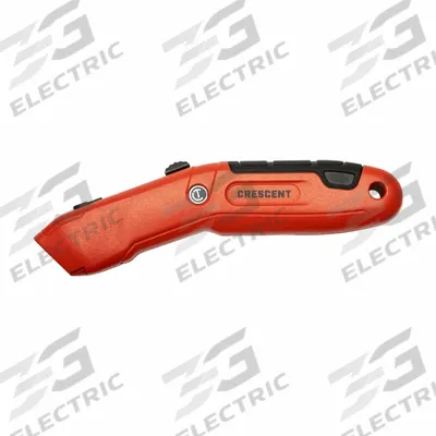 CRESCENT Utility Knife: 7 1/2 in Overall Lg, Steel Std Tip, Rubberized, Aluminum - Retracting Utility Knives