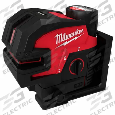 MILWAUKEE Cross Line Laser Kit: 2 Lines and 4 Dots, Green Beam, 0 Planes, Horizontal/Vertical - Cross-Line Laser Levels