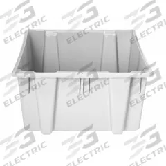 RUBBERMAID COMMERCIAL PRODUCTS Stacking and Nesting Tote: 12 gal, 19 1/2 in x 15 1/2 in x 13 in (MPN FG172200GRAY). Key specifications — Nestable: Nesting Capable; Brand: RUBBERMAID COMMERCIAL PRODUCTS; Material: Plastic.