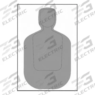 ACTION TARGET Shooting Range Targets: Paper, Silhouette Target, 35 in Ht, 23 in Wd, Gray - Silhouette Targets
