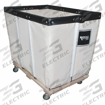 ROYAL BASKET TRUCKS Basket Truck: 14.9 cu ft, 600 lb, 36 in L x 26 in W x 27 1/2 in H, White - Basket Trucks with Permanent Abrasion-Resistant Canvas Liner