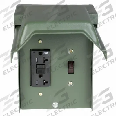 GE Unmetered Surface Power Outlet: 20 A, 120V AC, 5-20R - Unmetered Surface Power Outlets