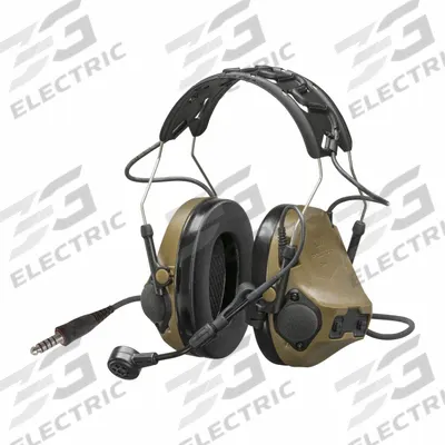3M Headset: Over the Head, Helmet Mounted Earmuff, 23 dB NRR, Wired, Listen/Talk - Tactical Over-the-Head Headsets for Communication