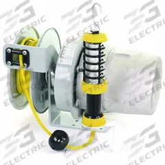KH INDUSTRIES Extension Cord Reel with Hand Lamp: 50 ft Cord Lg, 16 AWG, Bare Wire Feeder End, SO (MPN RTSD3L-HEP326-B16K). Key specifications — Voltage: 125V AC; Brand: KH INDUSTRIES.
