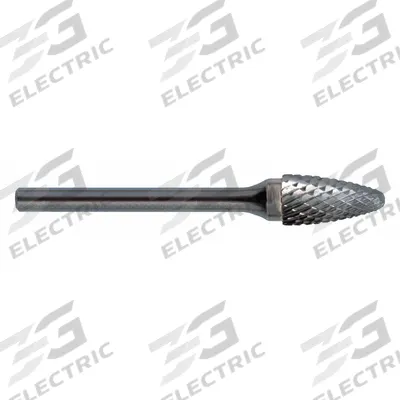 CLE-LINE Carbide Bur: Ball-Nosed Tree, SF-51, Double Cut, 6 11/32 mm x 12 45/64 mm Head - Double-Cut Ball-Nosed Tree Burs