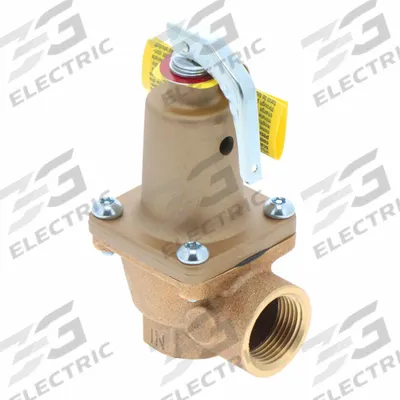 Watts Boiler Pressure Relief Valve: FNPTF x FNPTF, 3/4 in x 3/4 in, Bronze - ASME Section XIII Hot Water Pressure Relief Valves