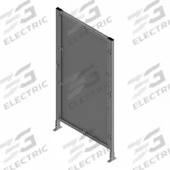 T-Slot Framing System Door: Stand-Alone, Gray, Left Swing, 72 in H x 39 in W x 5 1/2 in D, Mesh (MPN 47796). Key specifications — Finish: Anodized; Brand: FAZTEK; Panel Color: Black; Panel Type: Mesh; Color: Gray; Material: Wire; Mesh Shape: Square; Assembly: Assembled.
