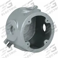 HUBBELL KILLARK Electrical Box: Aluminum, Round, 1 Gangs, 1 in Hub Size, 45 cu in Capacity, Gray (MPN VLJDX-3). Key specifications — Color: Gray; Brand: HUBBELL KILLARK.