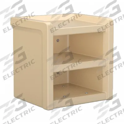 CORTECH Nightstand: Sand, 21 1/2 in Overall Ht, 21 in Overall Wd, 18 in Overall Dp - Nightstands