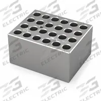 IKA Dry Block: Anodized Aluminum, 3 3/4 in Overall Wd, 3 in Overall Lg, 24 Wells, 10 3/4 mm Well Dia (MPN 4468700). Key specifications — Product Type: Dry Block Heater; Includes Thermometer Well: Yes; Material: Anodized Aluminum; Brand: IKA.