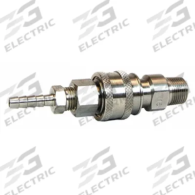 JUSTRITE Replacement Disconnect: Stainless Steel - Replacement Disconnects for HPLC Waste Cans
