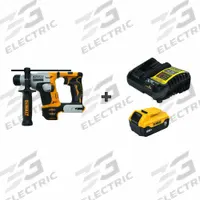 DEWALT Cordless Rotary Hammer: L-Shape, 20V DC, SDS-Plus, 1/2 in max, 5.0 Ah, 1.03 ft-lb, 1,100 bpm (MPN DCH172B/DCB205C). Key specifications — attr113858: 20V DC; attr113796: DEWALT; attr113808: 1,100 bpm; attr113803: Yes; attr113838: Hammer and Rotate; attr113809: Yes; attr113815: (1) Charger.