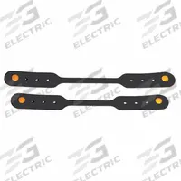 SALISBURY Sleeve Straps: 1 1/2 in Overall Lg, 15 1/2 in Overall Wd, Rubber, Black, 1 PR (MPN S1-ES). Key specifications — Brand: SALISBURY; Color: Black; Includes: (4) B2-ES Buttons; Material: Rubber.