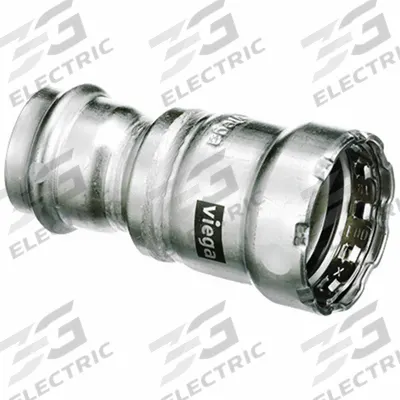 VIEGA MEGAPRESS Crimp Coupling Fitting: 1 1/2 in Pipe x 1 1/2 in Pipe Size - Stainless Steel Press Fittings