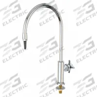 INSTOCK Laboratory Faucet: Faucet, Single-Post, For Cold Water Media, 1 Handles, 1 Outlets, Brass (MPN GRL611-8). Key specifications — Brand: INSTOCK; Color/Finish: Chrome; Inlet Connection Type: IPS; Index Text: CW; Product Type: Faucet; Index Color: Green; Flow Pattern: Inline.