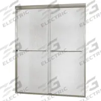 FOREMOST Shower Door: 56 in Min. Door Wd, 60 in Max. Door Wd, 72 in Overall Ht, Rain Tempered Glass (MPN CVSS6072-RN-BN). Key specifications — Brand: FOREMOST; Door Frame Finish: Brushed Nickel.