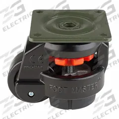 FOOT MASTER Plate Caster: Nylon Tread, 50 mm Wheel Dia, 82 mm Mounting Ht, 617 lb Load Capacity (MPN GD-60-F-NYN-FBL). Key specifications — Brand: FOOT MASTER; Frame Color: Black.