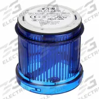 EATON Tower Light Module: Steady, 24V AC/24V DC, Blue, 73 mm Overall Dia, 3 in Overall Ht, SL4 (MPN SL7-L24-B). Key specifications — Brand: EATON; Compatible with Series: SL4; Lens Color: Blue; Operating Voltage: 24V DC; Manufacturer Part Number: SL7-L24-B.