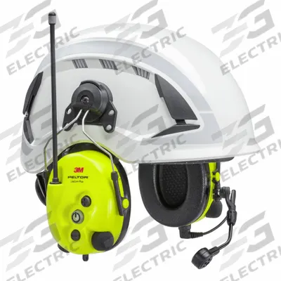 3M PELTOR LiteCom Plus Headset MT73H7P3E4610NA: Hard Hat-Mounted Earmuff, 25 dB NRR - Hard Hat-Mounted Headsets for Communication