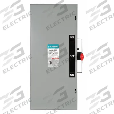 Siemens Safety Switch: Non-Fusible, 100 A, Three Phase, 240V AC, Galvanized Steel - Non-Fusible Safety Switches
