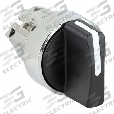 SCHNEIDER Short-Handled Selector Switch: 22 mm Panel Mount Size, 2 Positions - Selector-Switch Operators