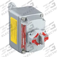 Selector Switch Control Station: 1 Gang, Selector Switch, 2NO/2NC, Hand/Off/Auto, 0 Pilot Lights (MPN EFDB150-102). Key specifications — Legend: Hand/Off/Auto; Action: Maintained; Contact Form: 2NO/2NC; Brand: APPLETON ELECTRIC; Operator Configuration Type: (1) Selector Switch.