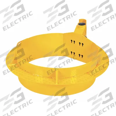 MSA Manhole Collar: 20 in, Manhole Mnt, Support Post, Yellow, Davits, Freestanding - Davit System Bases