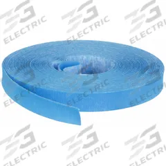 RIP-TIE Hook-and-Loop Cable Tie Roll: 30 ft Lg, 2 in Wd, 70 lb Tensile Strength, Blue, Polyester (MPN G-20-030-BU). Key specifications — Color: Blue; Material: Polyester; Brand: RIP-TIE.