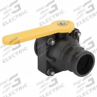 BANJO Manual Two-Way Ball Valve: 2 in, Polypropylene, Straight, Flange x Flange, Two-Piece, Lever (MPN MVSF220FP). Key specifications — Brand: BANJO; Handle: Lever.
