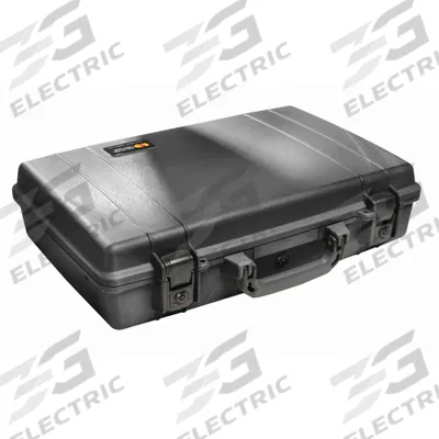 PELICAN Protective Case: 11 3/8 in x 17 3/4 in x 4 1/8 in Inside, No Foam, Black - Laptop Cases