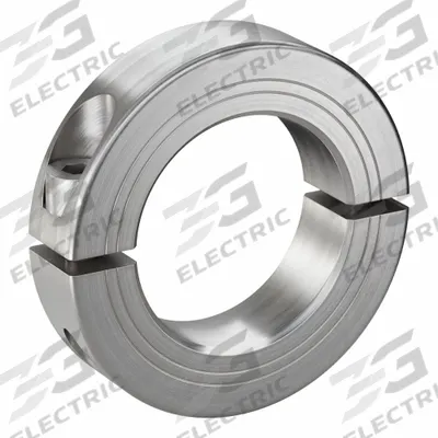 RULAND MANUFACTURING Shaft Collar: 2-Piece, Metric, Round, Clamp-On, 48 mm Bore Dia - Stainless Steel Shaft Collars