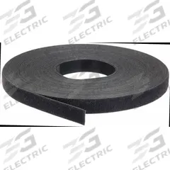 RIP-TIE Hook-and-Loop Cable Tie Roll: 75 ft Lg, 1 in Wd, 50 lb Tensile Strength, Black (MPN W-75-HRL-BK). Key specifications — Color: Black; Material: Nylon; Brand: RIP-TIE.