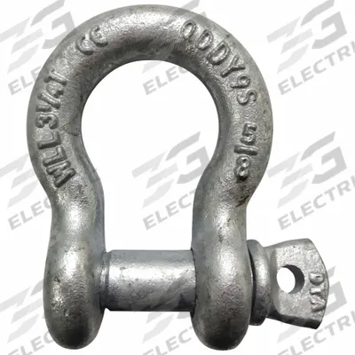 APPROVED VENDOR Anchor Shackle: Anchor Shackle, 6,500 lb Working Load Limit, Carbon Steel - Anchor Shackles for Lifting