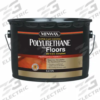 MINWAX Finish: Varnish, Interior, Water, 1 gal Container Size, Wood, Gloss, Clear - Wood Sealers & Finishes