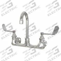 SANI-LAV Gooseneck Service Sink Faucet: Wall, Centerset, Cast Brass, Chrome, 2 gpm Flow Rate (MPN 206). Key specifications — Color/Finish: Chrome; Includes: Faucet Mounting Kits.
