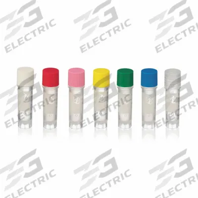 APPROVED VENDOR Cryogenic Vial: Cryogenic, Polypropylene, 2 mL, Green, 12 mm Body Dia - Plastic Cryogenic Vials