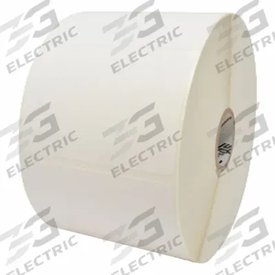 ZEBRA Barcode Printer Labels: 4 in Label Wd, 3 in Label Ht, White, 1 in Core Dia. - Desktop Direct Thermal Labels