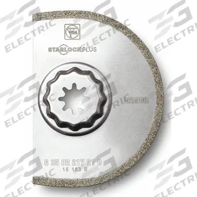 FEIN Oscillating Scraper Blade: 3 9/16 in Blade Wd, 3 9/16 in Blade Lg, Diamond Grit - Starlock Plus Mounted Blades
