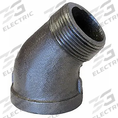 APPROVED VENDOR Metal Pipe Elbow: 45° Elbow, 300 psi @ 150° F, 1 1/4 in x 1 1/4 in - Medium-Pressure Threaded Pipe Fittings