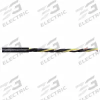 CHAINFLEX Motor Cable: 12 AWG, 5 Conductors, Order by the Foot, PVC Jacket, 1,000 V (MPN CF30-40-05). Key specifications — Conductor Material: Copper; Conductor Configuration: Single; Minimum Bend Radius Factor - Fixed: 4 x OD; Minimum Bend Radius Factor - Flexible: 6 x OD; Includes Ground: Yes; Minimum Bend Radius Factor - E-Chain: 7.5 x OD; Resistance Properties: Oil and Grease Resistant; Standards: CSA.